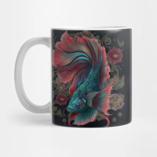 Floral Betta fish Mug